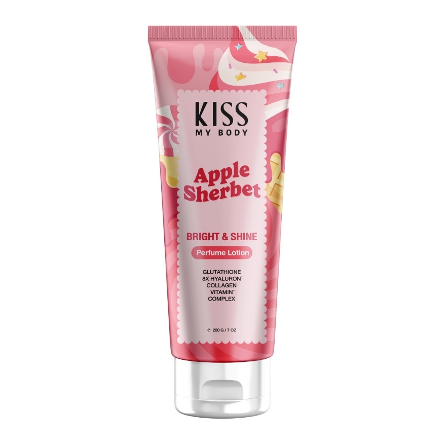 Kiss My Body Kiss My Body Perfume Lotion Bright  Shine Apple Sherbet 200 G.