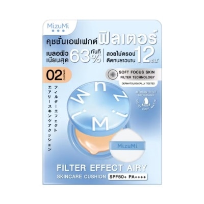 Mizumi MizuMi Filter Effect Airy Skincare Cushion SPF50+ PA++++ 02 Custard 15g