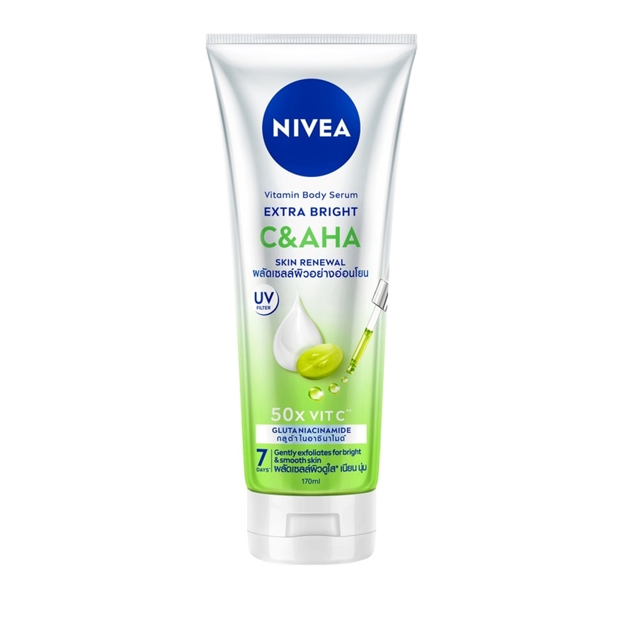 Nivea นีเวีย วิตามิน บอดี้ เซรั่ม เอ็กซ์ตร้า ไบรท์ ซี แอนด์ เอเอชเอ 170 มล.