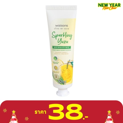 WATSONS วัตสัน สปาร์คกลิ้ง ยูสุ ไฮเดรทติ้ง เพอร์ฟูม แฮนด์ โลชั่น 30 มล.