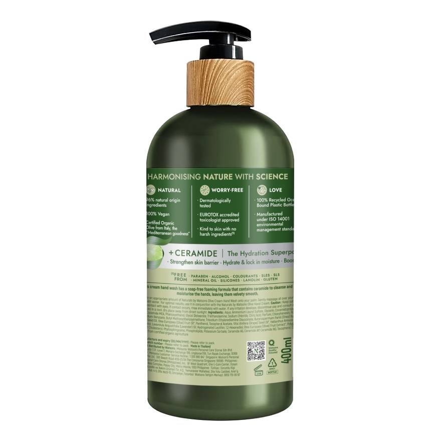 Naturals By Watsons  Olive Deep Moisturising Cream Hand Wash 400ml