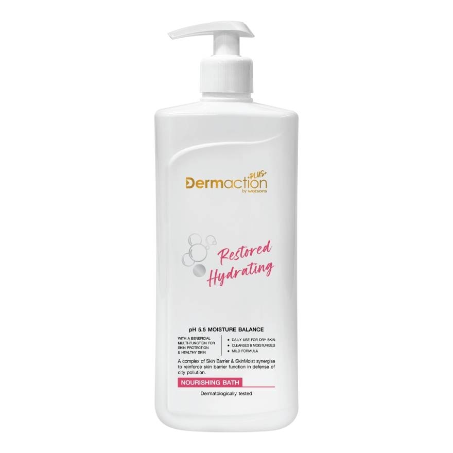 Dermaction Plus by Watsons Restored Hydrating Nourishing Bath 380ml.