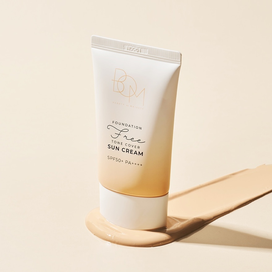 BOM Foundation-Free Tone Cover Sun Cream SPF50+ PA++++ 50g.