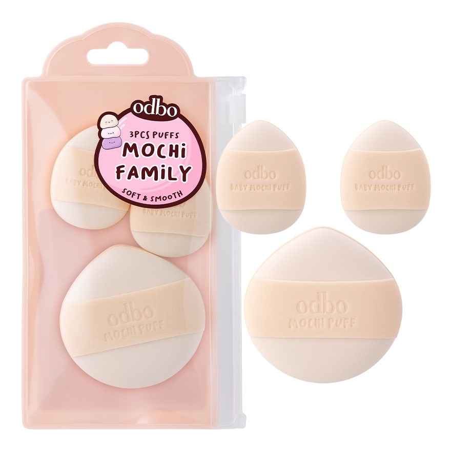 Odbo Puffs Mochi Family  3pcs.