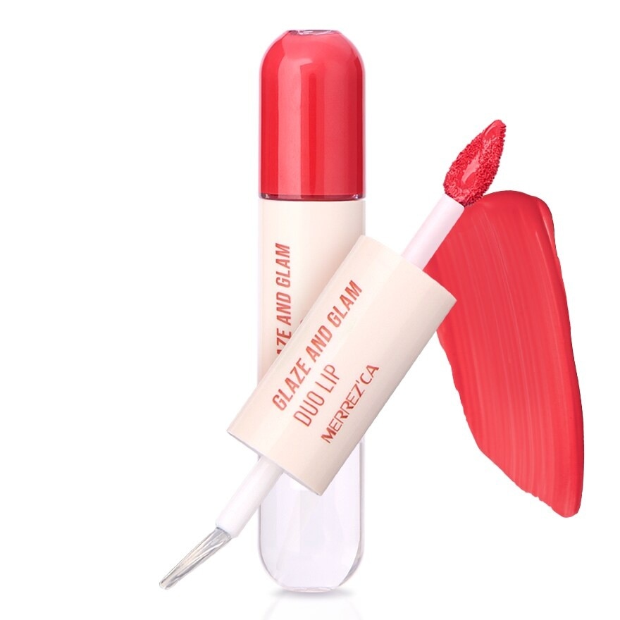 Merrez'Ca เกลซ แอนด์แกลม ดูโอ้ลิป 2ก. 07 ดีพ เชสนัท