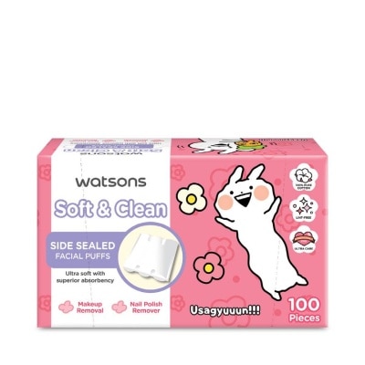 Watsons Watsons Side Sealed Facial Puffs 100s (Usagyuun).