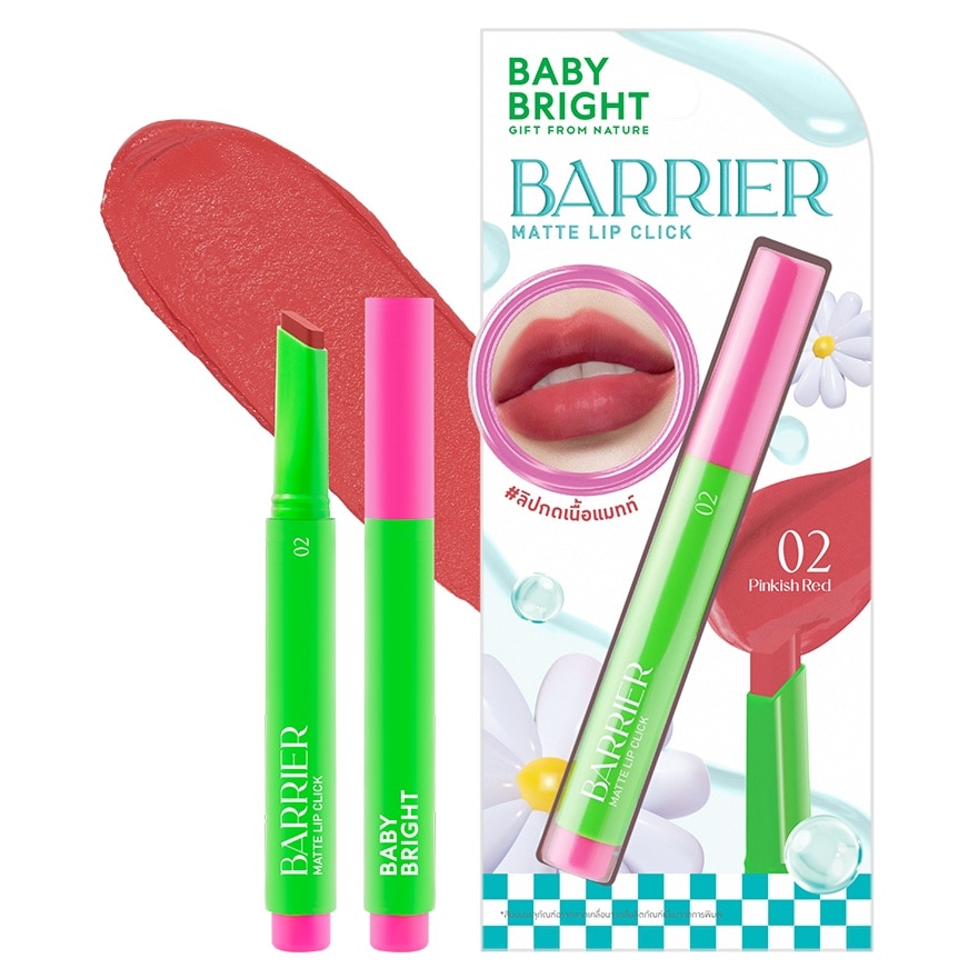 Baby Bright Barrier Matte Lip Click 1.4g. 02 Pinkish Red
