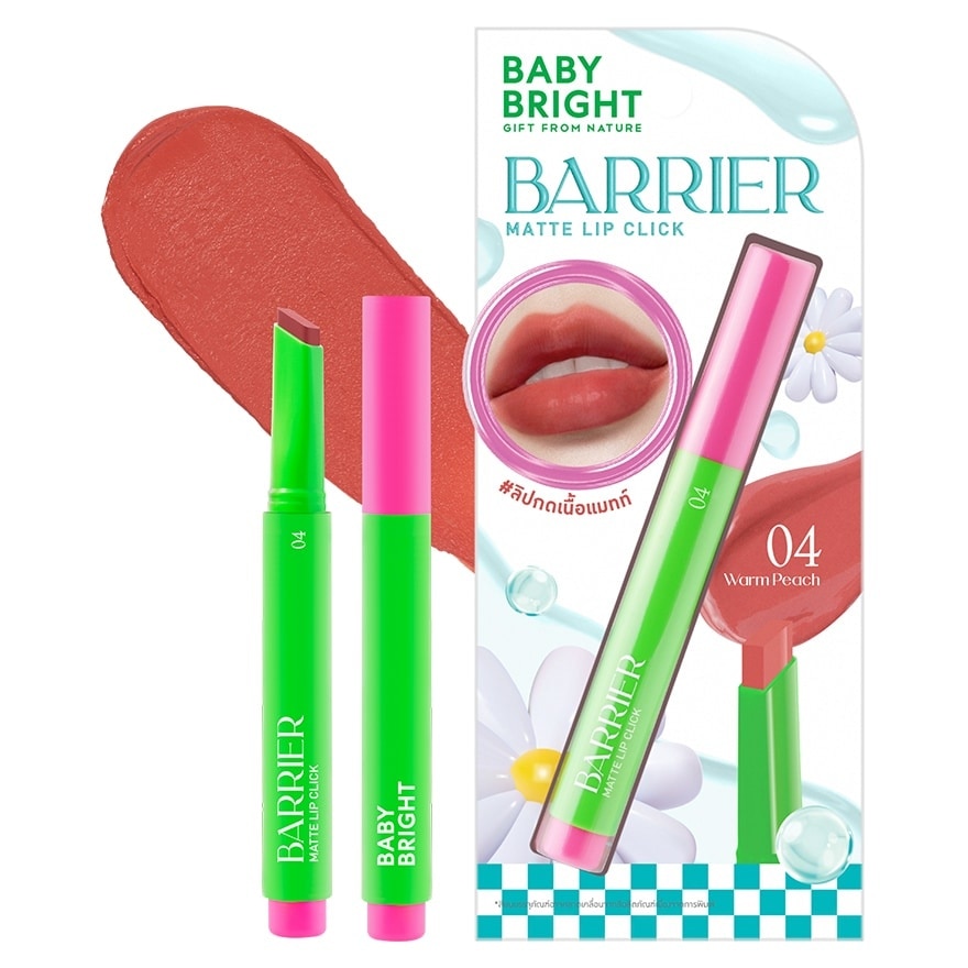 Baby Bright Barrier Matte Lip Click 1.4g. 04 Warm Peach