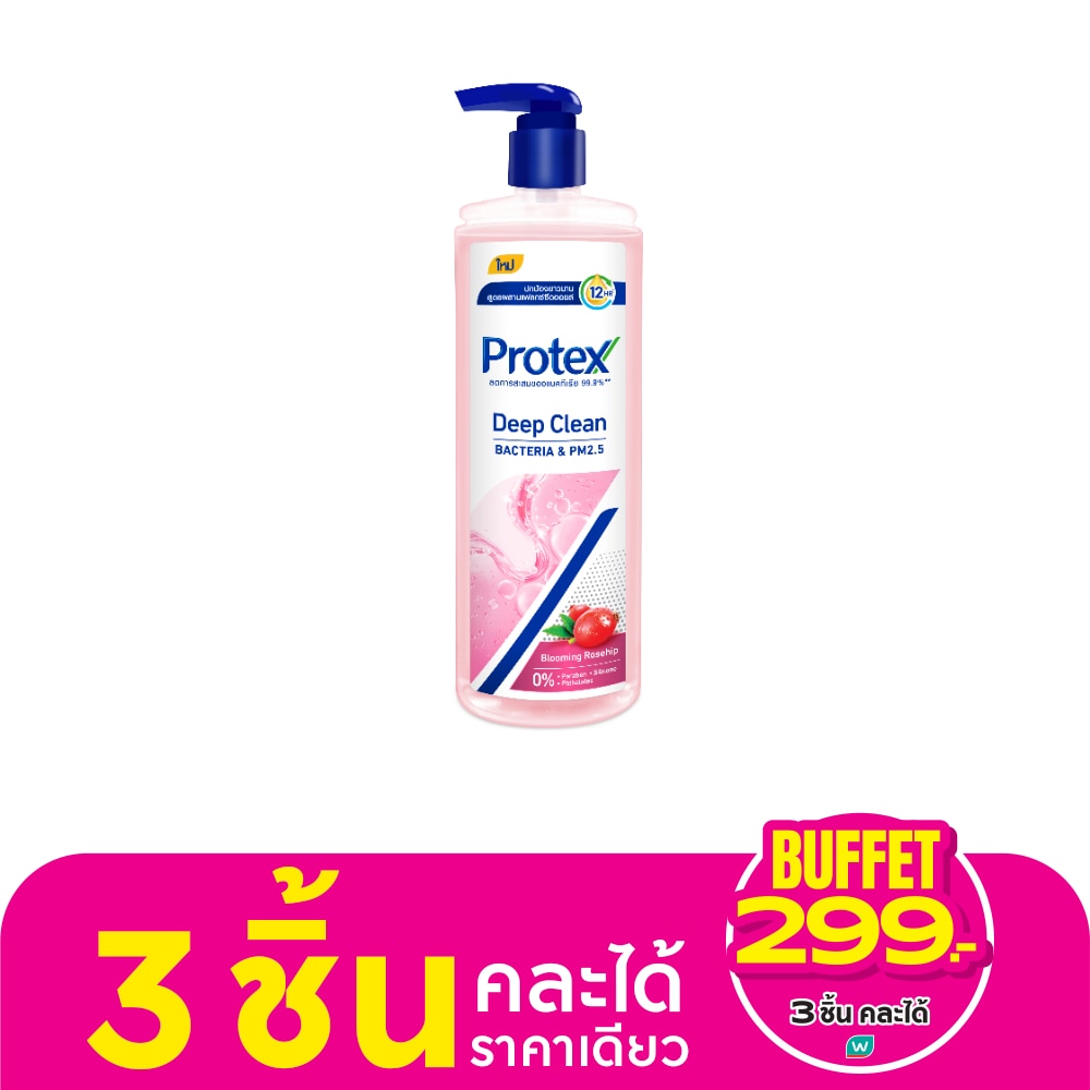 Protex โพรเทคส์ เจลอาบน้ำ ดีพ คลีน บลูมมิ่ง โรสฮิป 380 มล. เจลอาบน้ำ