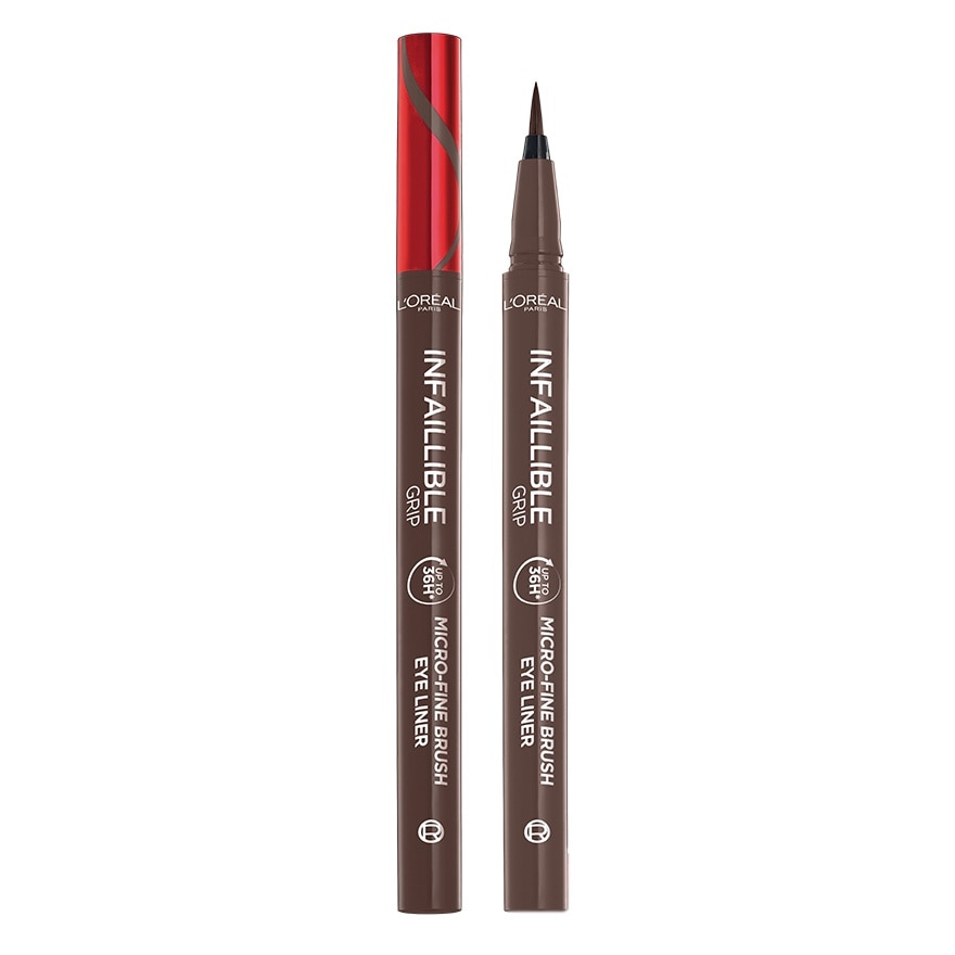 L'Oreal Paris Infallible Grip Micro-Fine Brush Eye Liner 0.45g. Brown