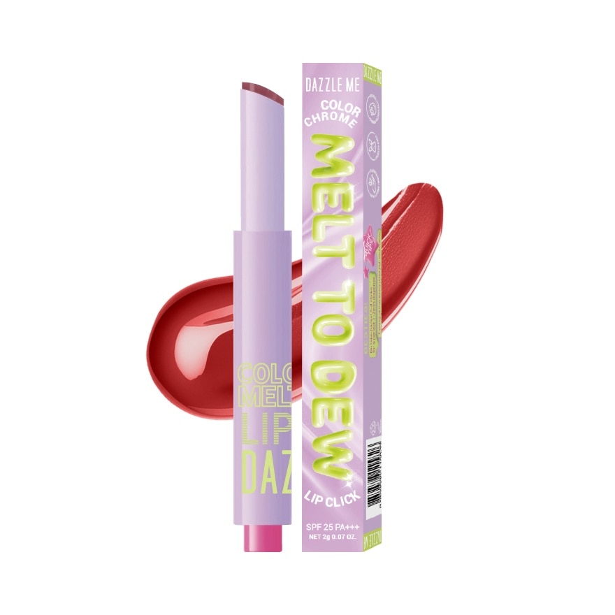 Dazzle Me Color Chrome Melt To Dew Lip Click 2g. 019 Cherry Bomb