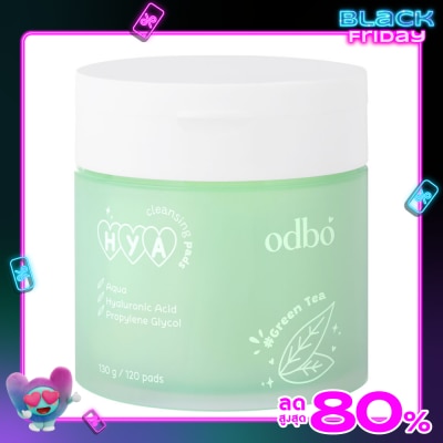 ODBO โอดีบีโอ ไฮยา คลีนซิ่ง แพด 120 แผ่น 01 กลิ่นชาเขียว