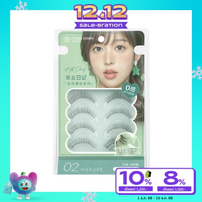 Mlen Diary Mlen Diary Strips Lashes Naked Makeup Series 4Pairs 02 Nature
