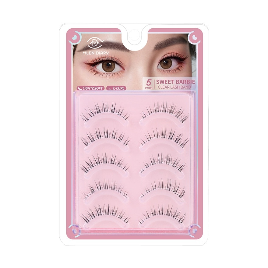 Mlen Diary Strips Lashes Series Eyelashes 5Pairs Sweet Barbie