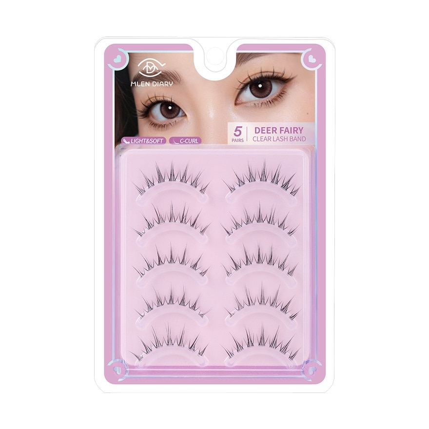 Mlen Diary Strips Lashes Series Eyelashes 5Pairs Deer Fairy
