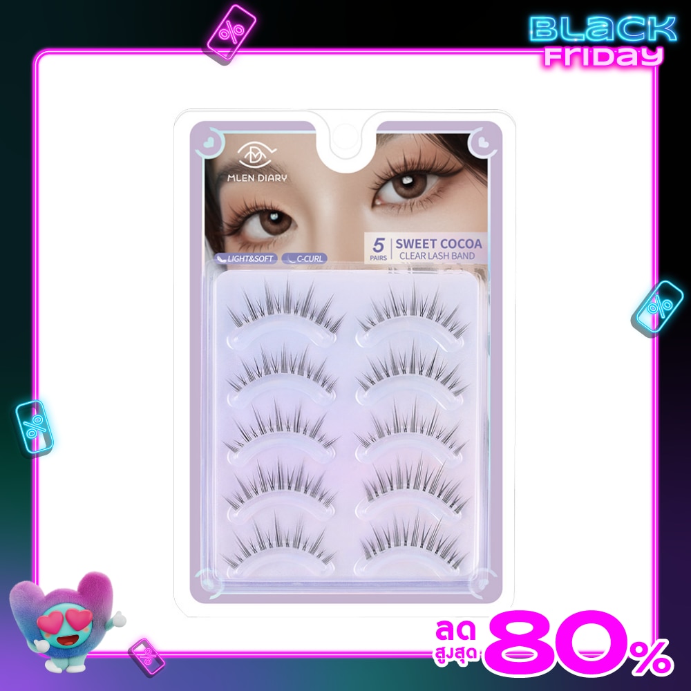 เอ็มเลน ไดอารี่ สตริป แลช ซีรีส์ อายแลช 5คู่ สวีท โกโก้