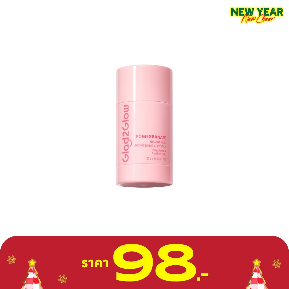 Glad2Glow Glad2Glow Clay Stick Pomegranate Niacinamide Brightening 25 G.