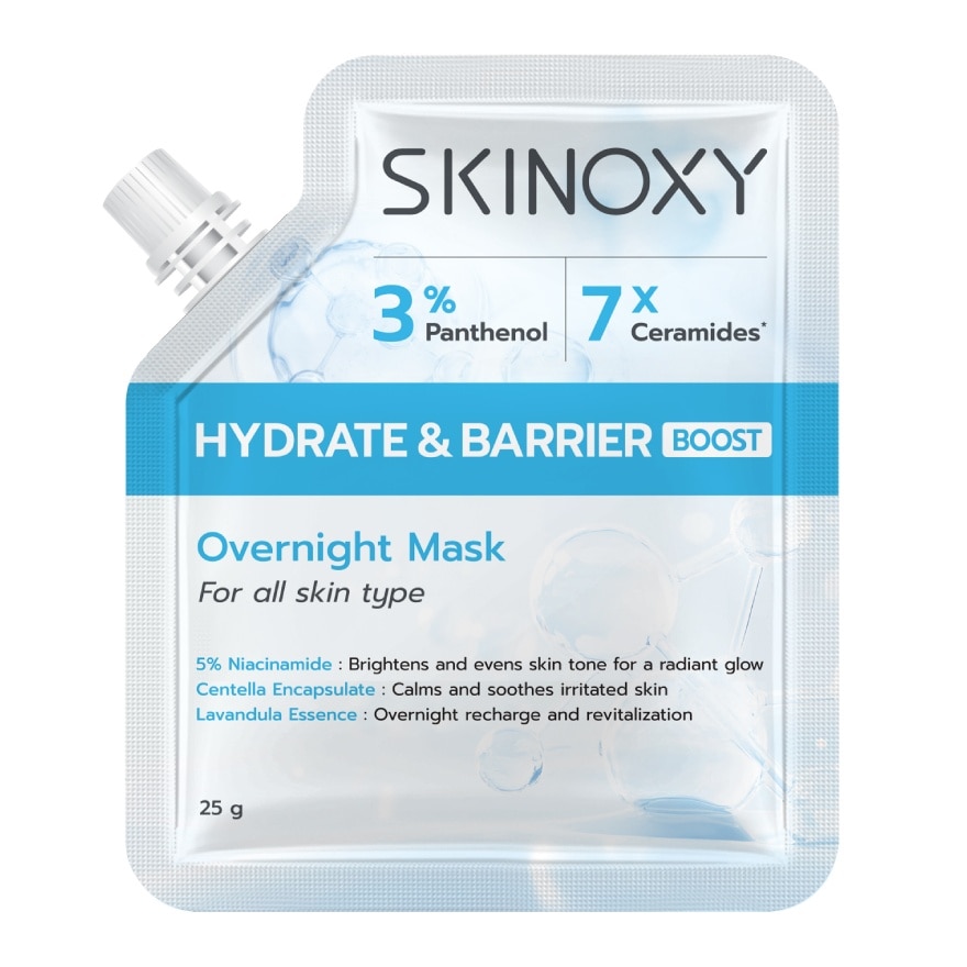 Skinoxy สกินอ๊อกซี่ โอเวอร์ไนท์ มาส์ก ไฮเดรท แอนด์ แบร์ริเออร์ บูส 25 มล.