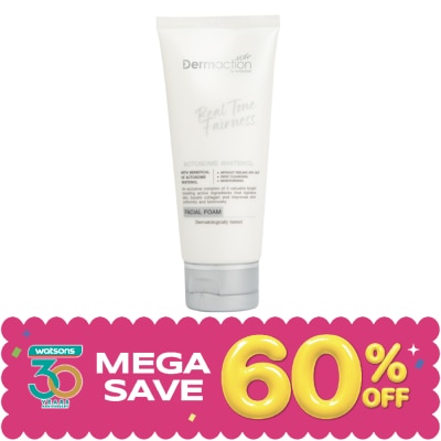 Dermaction Plus by Watsons - เรียล โทน แฟร์เนส เฟเชียล โฟม 100มล. image