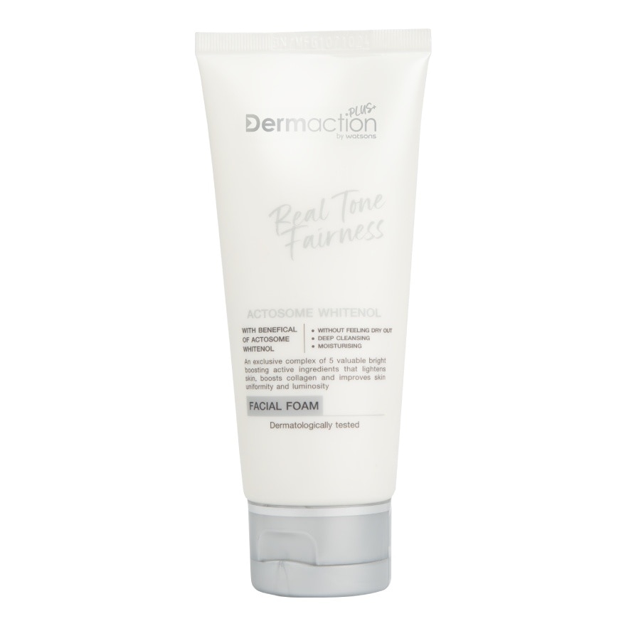 Dermaction Plus By Watsons Real Tone Fairness Facial Foam 100 ml.