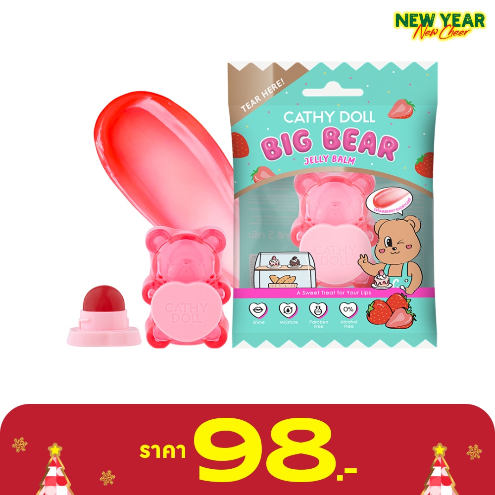 Cathy Doll Big Bear Jelly Balm 5g. Strawberry Shortcake