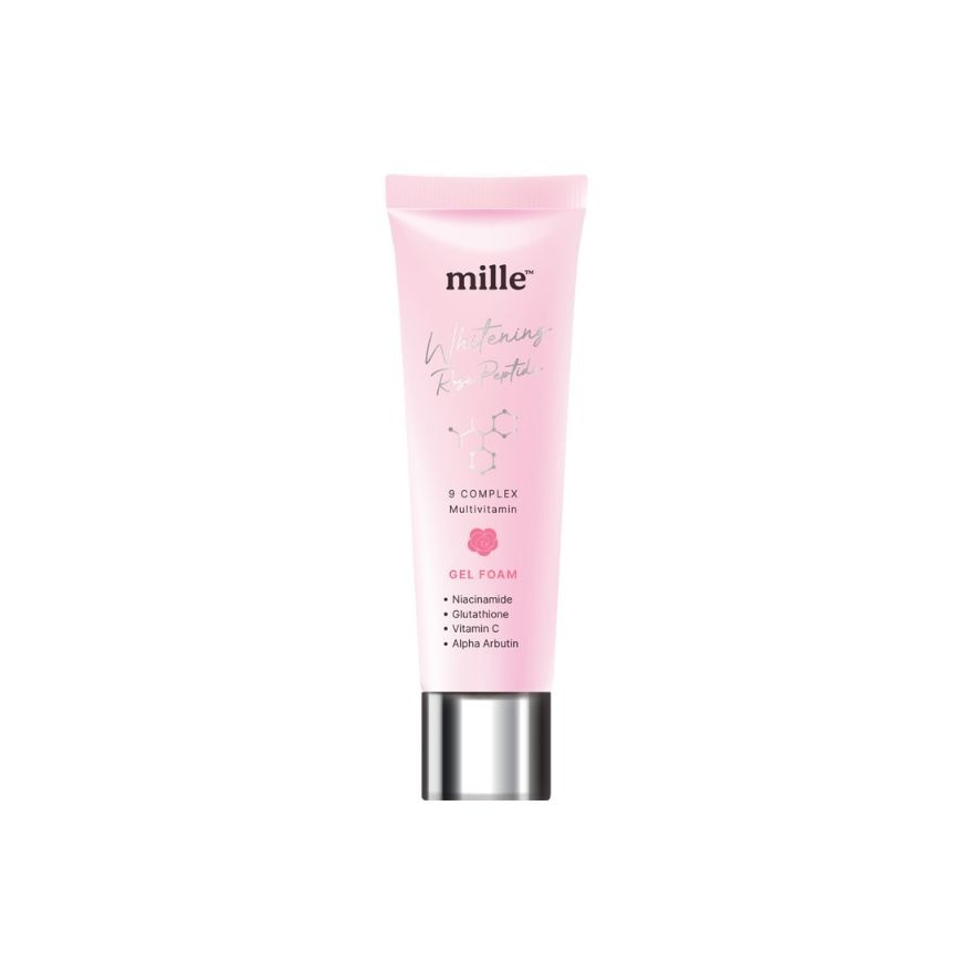 Mille Whitening Rose Peptide 9 Complex Gel Foam 30g.