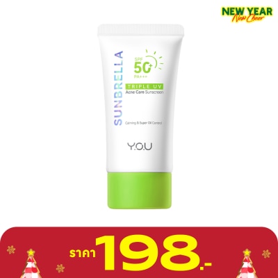 You วาย.โอ.ยู ซันเบรลล่า ทริปเปิ้ล ยูวี แอคเน่ แคร์ ซันสกรีน SPF50+ PA++++ 30ก.