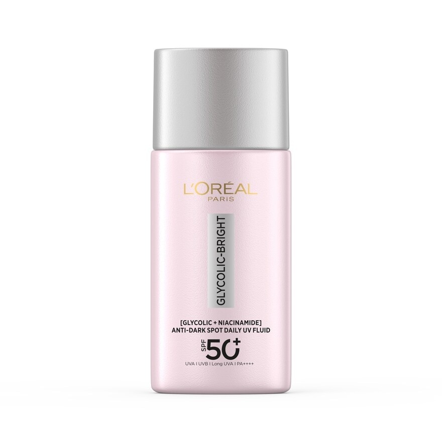 L'Oreal ลอรีอัล ปารีส ยูวี ฟลูอิด ไกลโคลิค-ไบรท์ แอนไท-ดาร์ก สปอต เดลี่ เอสพีเอฟ 50+ 50 มล.