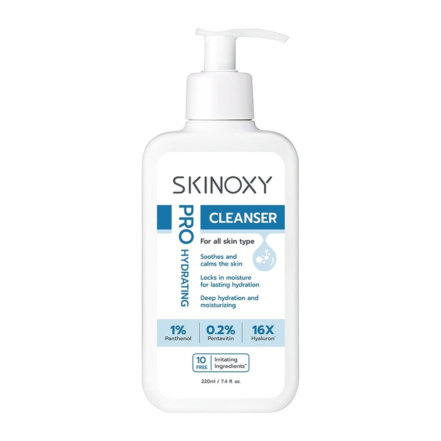 Skinoxy Skinoxy Cleanser Pro Hydrating 220 Ml. ทำความสะอาดผิวหน้า อ่อนโยน