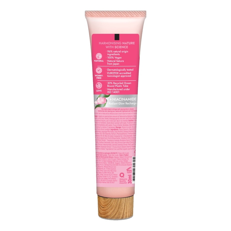 Naturals By Watsons Sakura Lightening Hand Cream 30ml