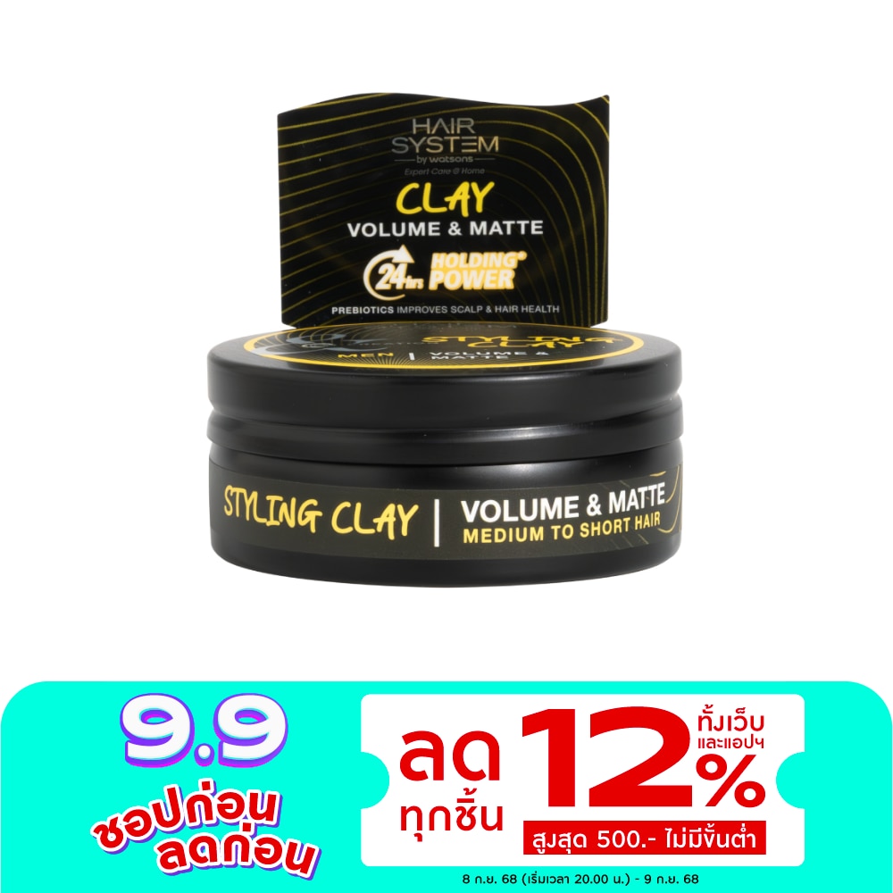 Hair System By Watsons Styling Clay Volume  Matte 70ml.