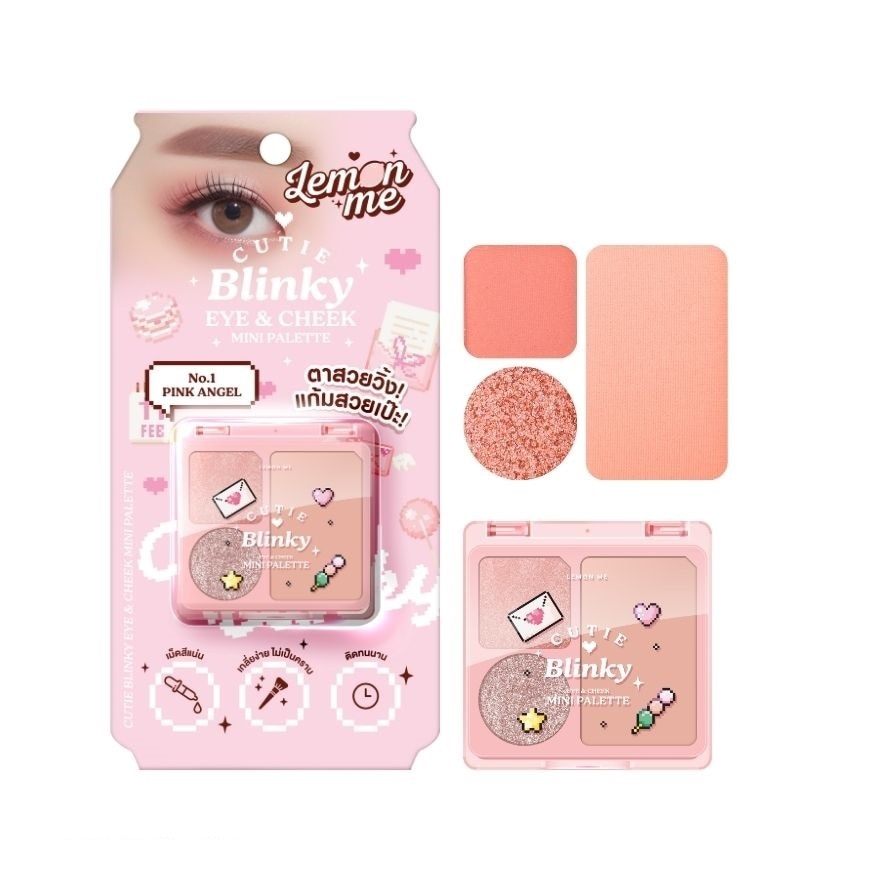 Lemon Me Cutie Blinky Eye  Cheek Mini Palette 4g. 01 Pink Angel
