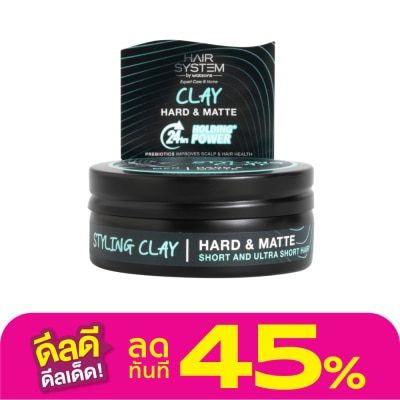 Hair System by Watsons แฮร์ ซิสเตม บาย วัตสัน สไตลิ่ง เคลย์ ฮาร์ด แอนด์ แมท 70มล.