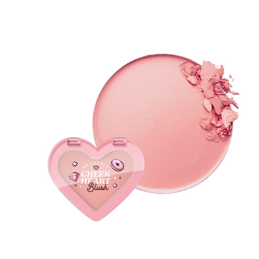 Lemon Me So Lovely Cheek Heart Blush 3.2g. 05 Lovely Strawberry