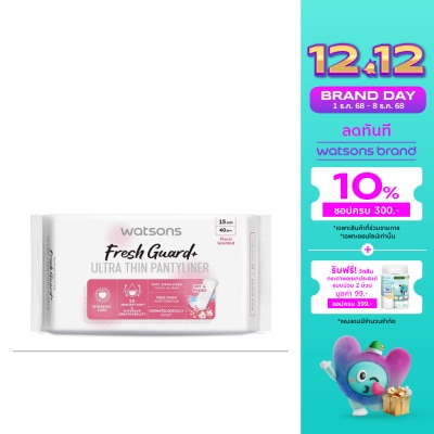 Watsons Watsons Fresh Guard+ Ultra Thin Pantyliner Floral Scented 15cm 4pcs.