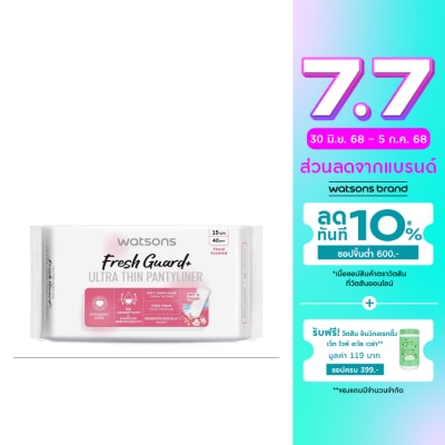Watsons Watsons Fresh Guard+ Ultra Thin Pantyliner Floral Scented 15cm 4pcs.