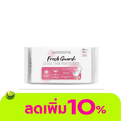 Watsons - Watsons Fresh Guard+ Ultra Thin Pantyliner Floral Scented 15cm 4pcs.