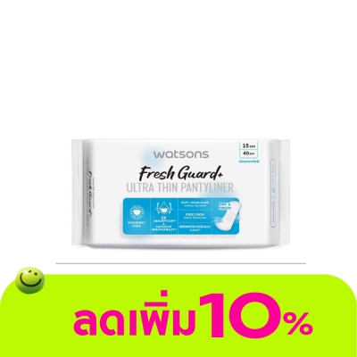 WATSONS - วัตสัน เฟรช การ์ด พลัส อัลตร้า ธิน แพนธีไลเนอร์ อันเซ้นต์เท็ด 15 ซม. 40 ชิ้น.