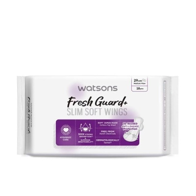 Watsons Watsons Fresh Guard+ Slim Soft Wings 29cm 18pcs.