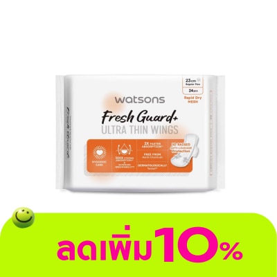 WATSONS - วัตสัน เฟรช การ์ด พลัส อัลตร้า ธิน วิงส์ 23 ซม. 24 ชิ้น.