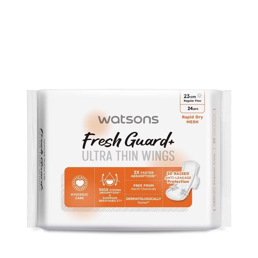 Watsons Fresh Guard  Ultra Thin Wings 23cm 24pcs.