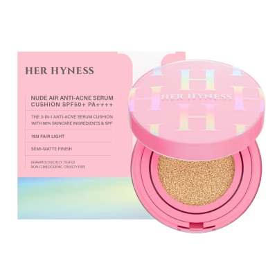 Her Hyness Her Hyness Nude Air Anti-Acne Serum Cushion SPF50+ PA++++ 19N Fair Light 12g. + Refil