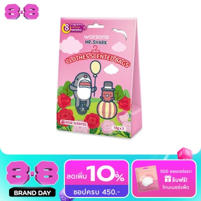 Watsons - Watsons Clothes Scented Bags - Rose Scented 10g x 3bags (Mr. Shark) image