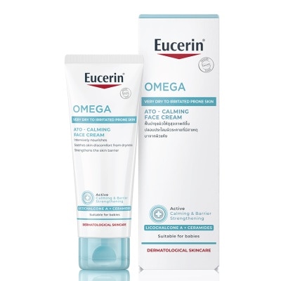 Eucerin ยูเซอริน โอเมก้า อะโท-คาล์มมิ่ง เฟซ ครีม 50 มล. สำหรับผิวที่แห้งและผิวระคาย