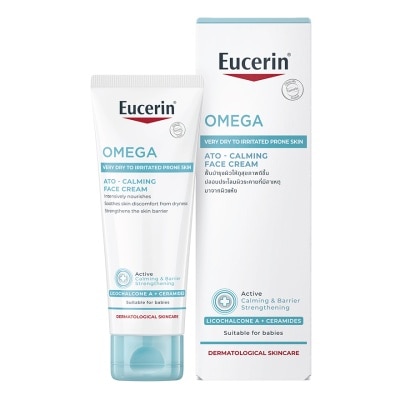 Eucerin ยูเซอริน โอเมก้า อะโท-คาล์มมิ่ง เฟซ ครีม 50 มล. สำหรับผิวที่แห้งและผิวระคาย