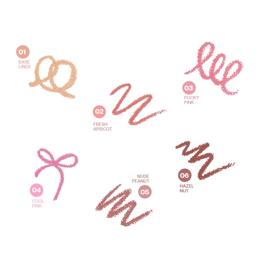 Meilinda Crayon Over Lip Liner 1.2g. 05 Nude Peanut