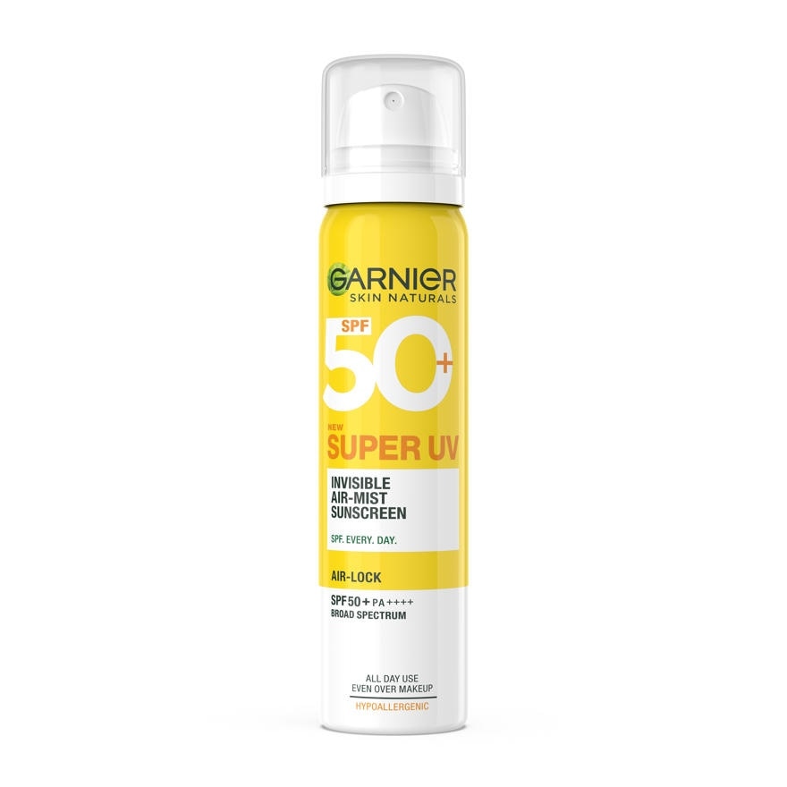 Garnier การ์นิเย่ สกิน แนทเชอรัลส์ สเปรย์ ซูเปอร์ ยูวี อินวิซิเบิ้ล แอร์-มิซ ซันสกรีน 75 มล.