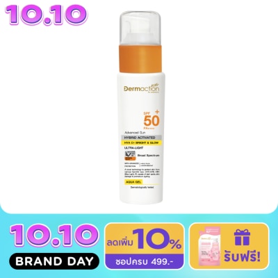 Dermaction Plus by Watsons Advanced SunHybrid Activated Hya C+ BrightGlow Aqua Gel Sp image