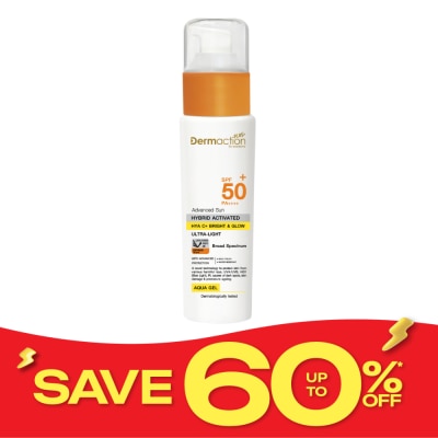Dermaction Plus by Watsons Advanced SunHybrid Activated Hya C+ BrightGlow Aqua Gel Sp image