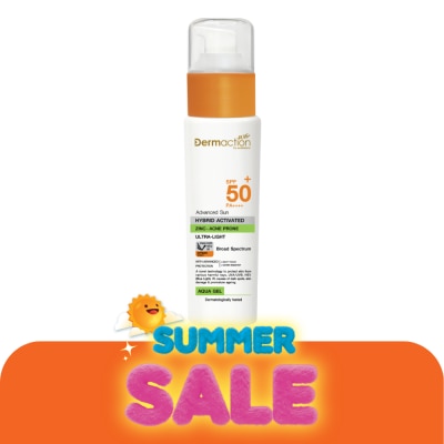 Dermaction Plus by Watsons - แอดวานซ์ซันไฮบริด แอคทิเวทิด ซิงค์-แอคเน่โพรน อะควา เจล 40มล.